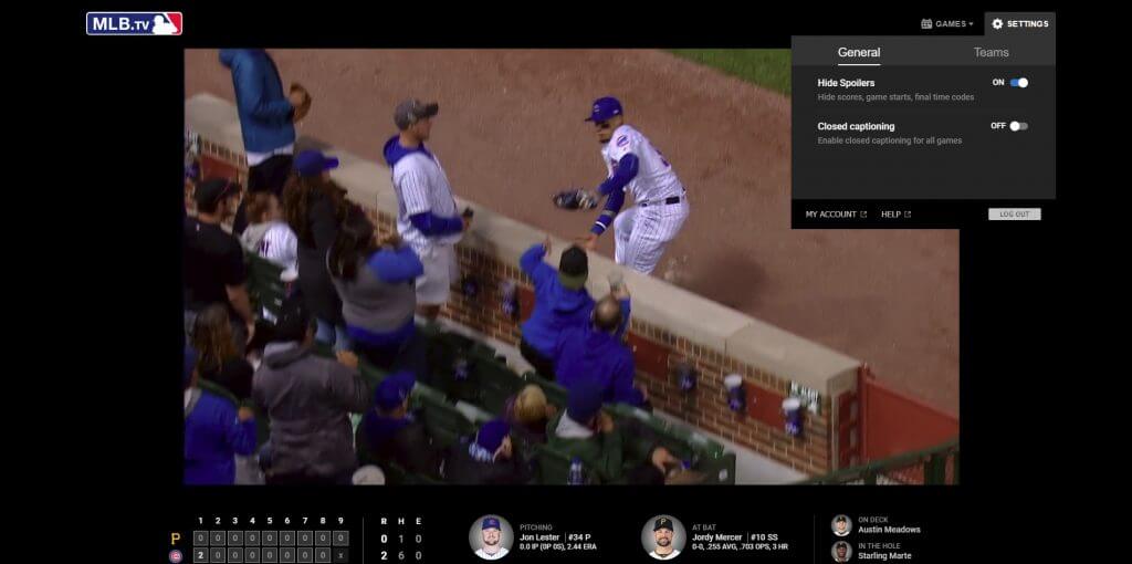 MLB Web Video Player After Hide Spoilers